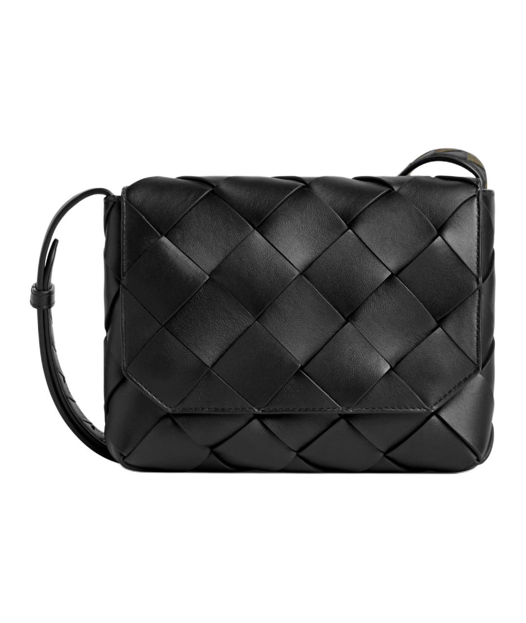 BOTTEGA VENETA Черная кожаная сумка на плечо, фото 1