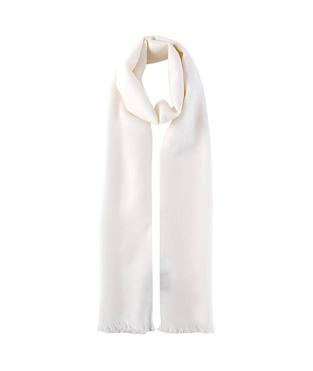 GUCCI Белый шерстяной шарф, фото 1