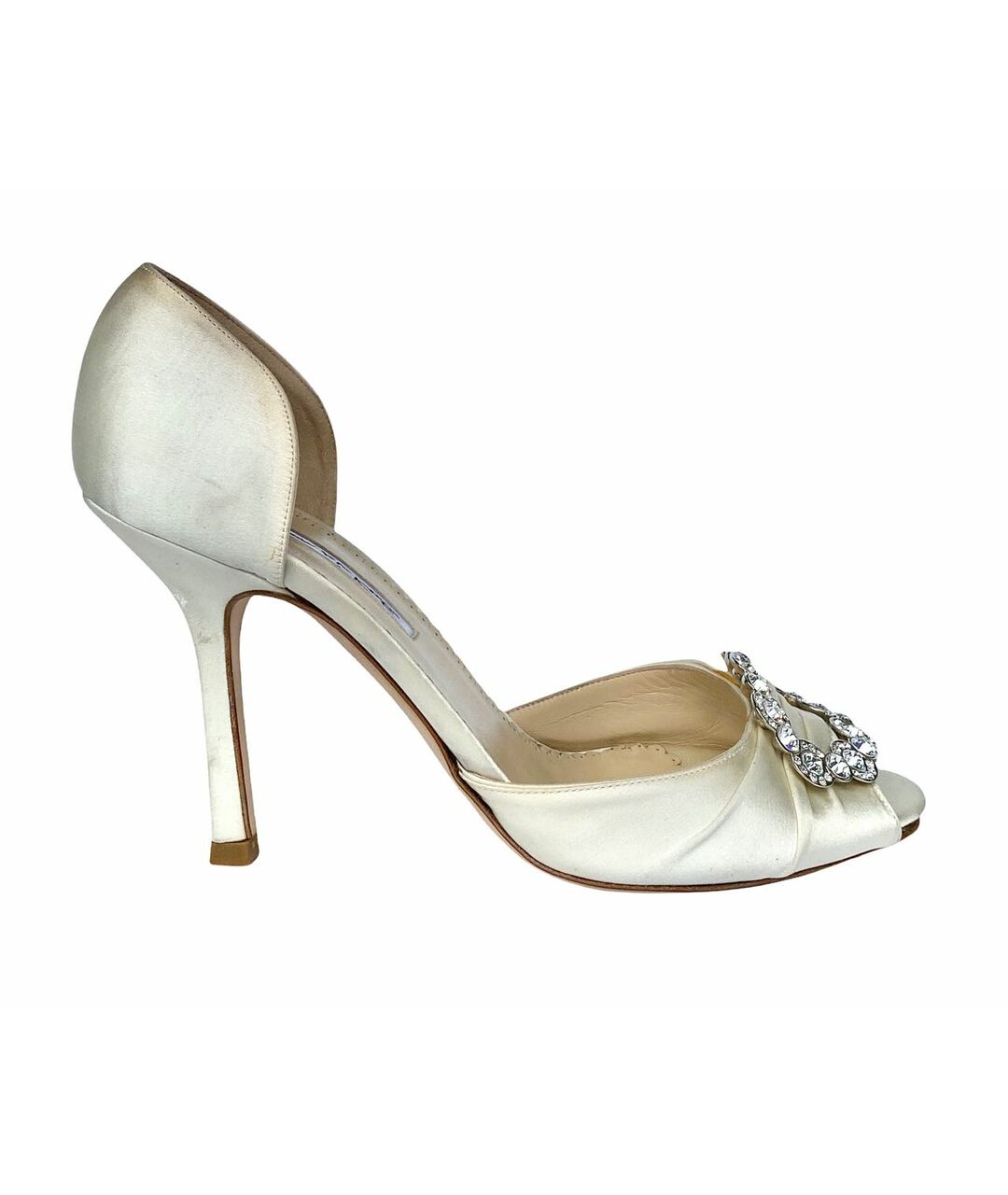 OSCAR DE LA RENTA Белые кожаные свадебные туфли на высоком каблуке, фото 1