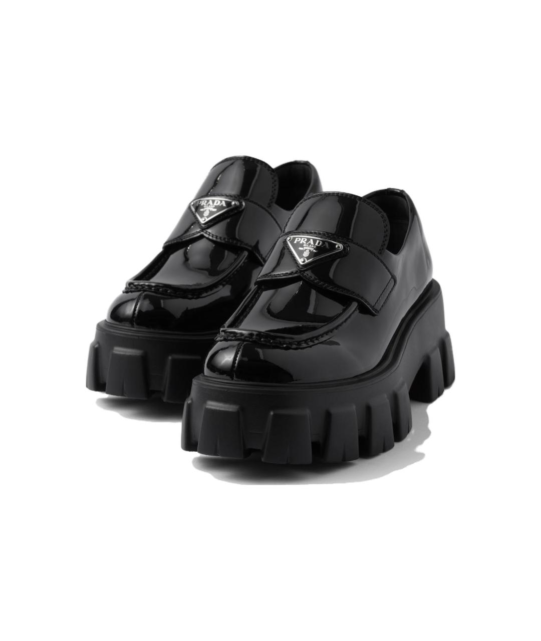 PRADA Черные лоферы из лакированной кожи, фото 3