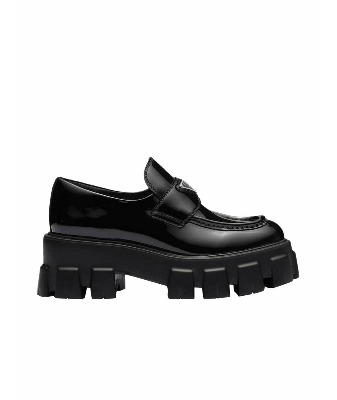 PRADA Черные лоферы из лакированной кожи, фото 1