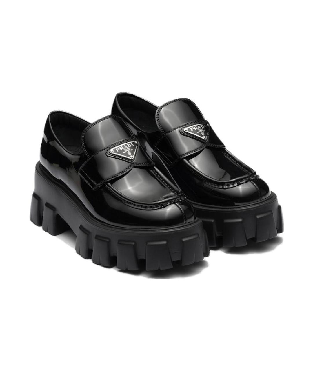 PRADA Черные лоферы из лакированной кожи, фото 2