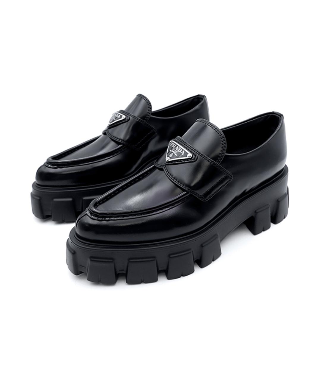 PRADA Черные лоферы из лакированной кожи, фото 2