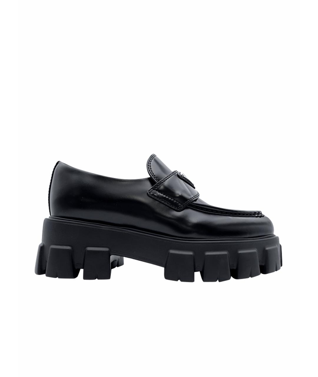 PRADA Черные лоферы из лакированной кожи, фото 1