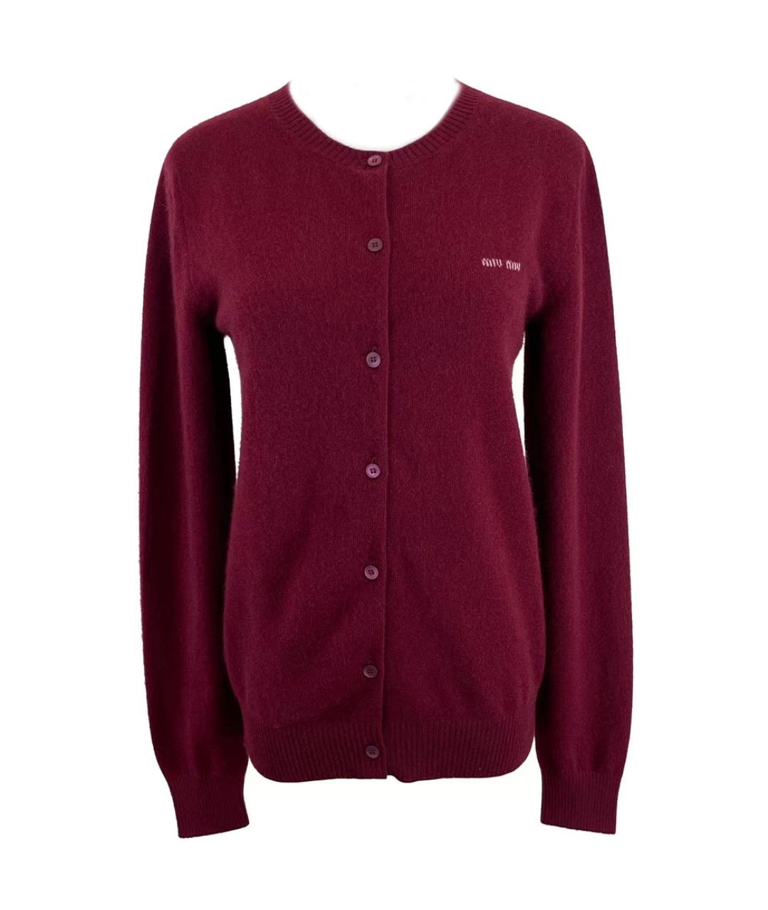 MIU MIU Красный кашемировый кардиган, фото 1