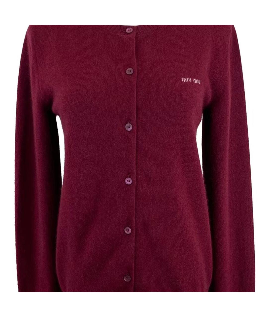 MIU MIU Красный кашемировый кардиган, фото 3