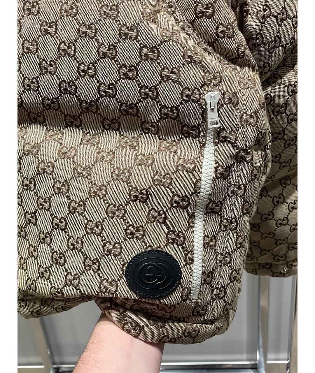 GUCCI Бежевый хлопковый пуховик, фото 3