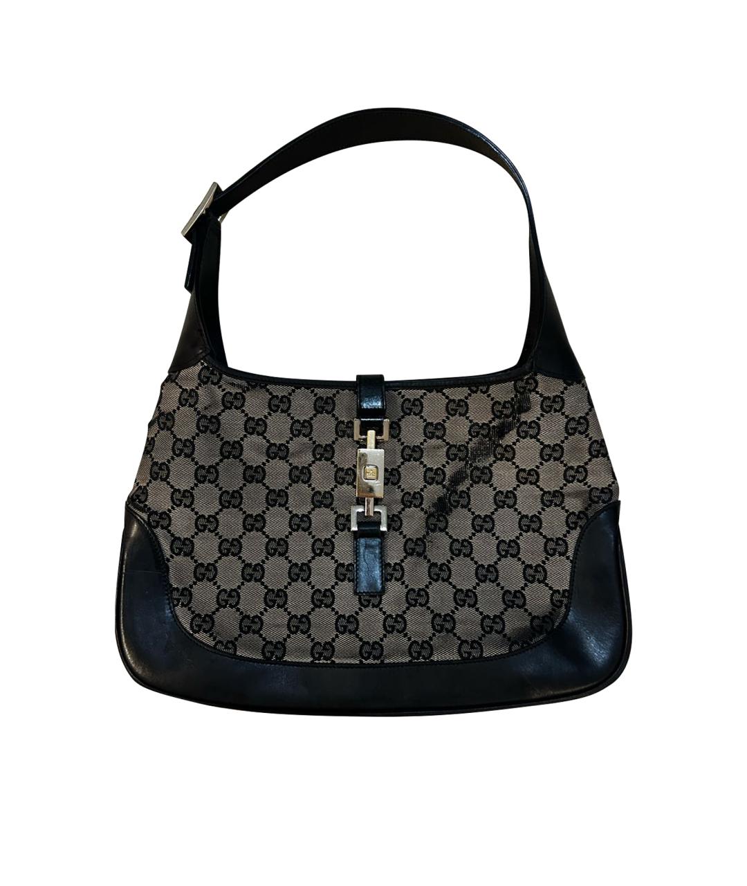 GUCCI Бежевая тканевая сумка с короткими ручками, фото 1