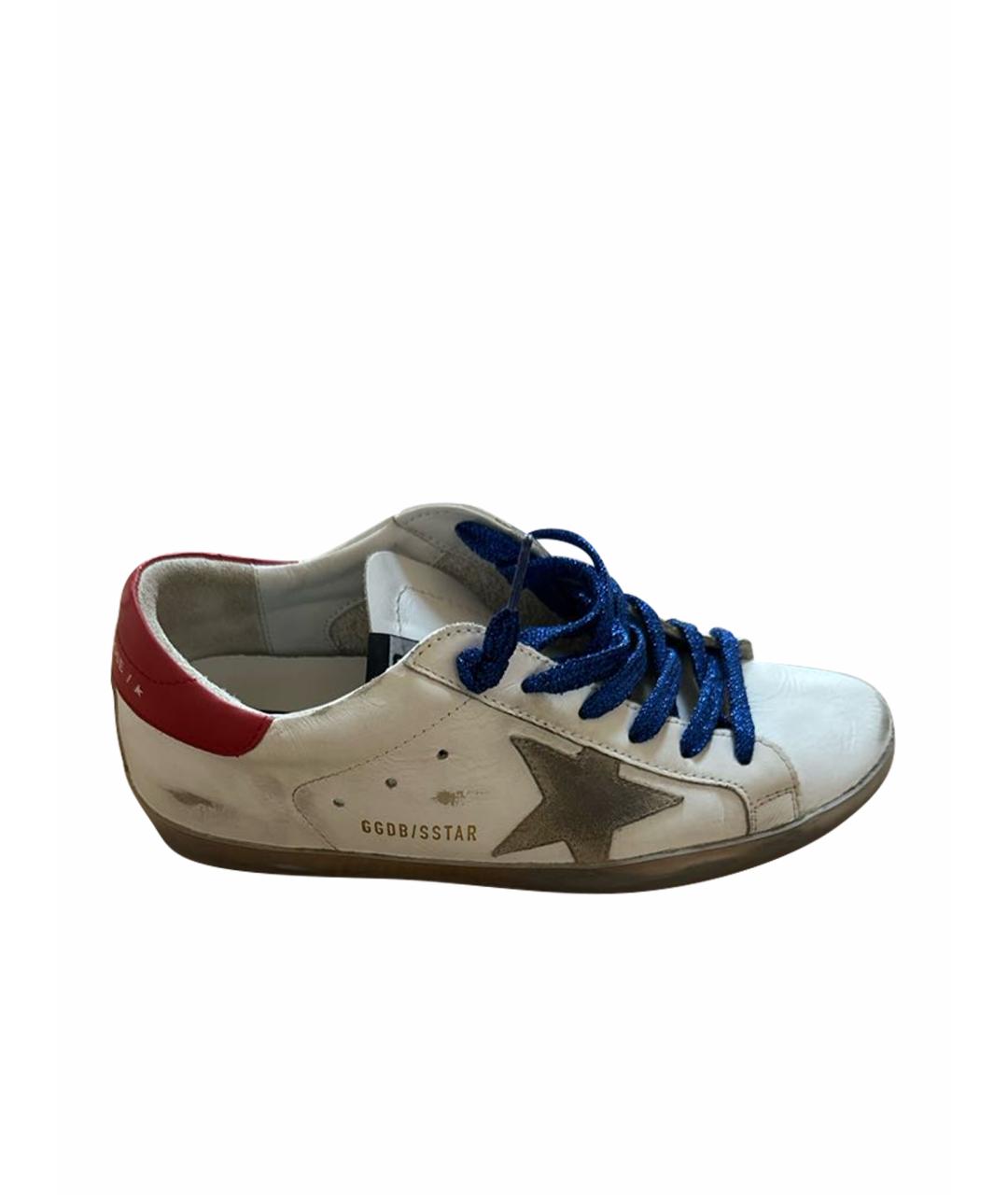 GOLDEN GOOSE DELUXE BRAND Белые кожаные кеды, фото 1