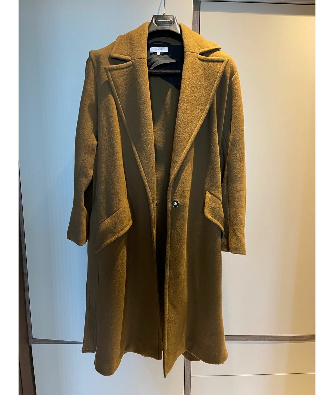 IRO Коричневое шерстяное пальто, фото 4