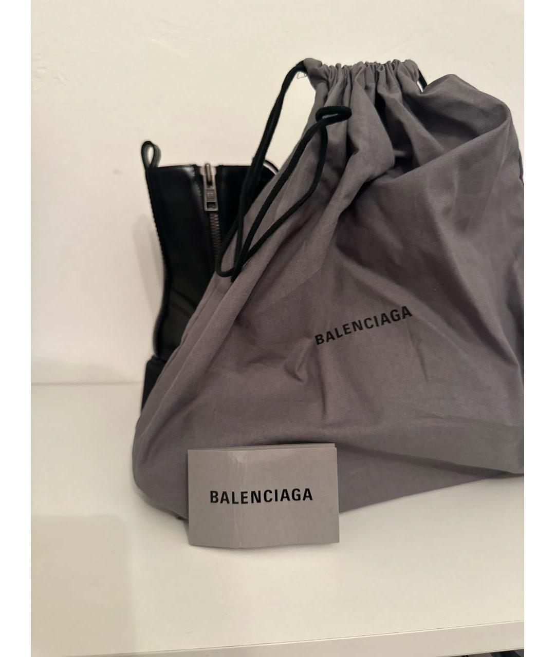 BALENCIAGA Черные кожаные ботинки, фото 7