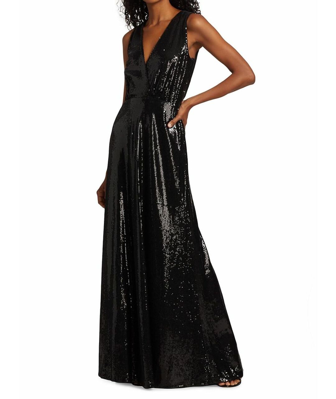 HALSTON HERITAGE Черное полиэстеровое вечернее платье, фото 2