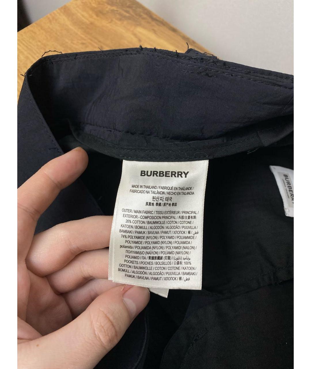 BURBERRY Черные брюки чинос, фото 7