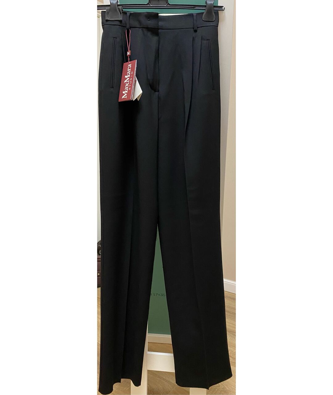 MAX MARA STUDIO Черный шерстяной костюм с брюками, фото 2