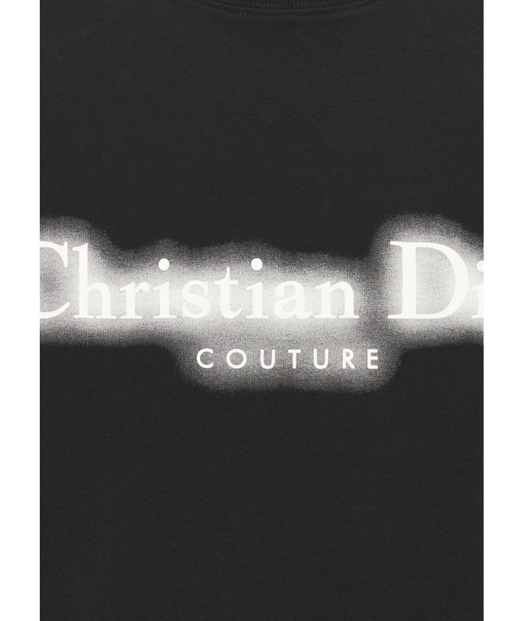 CHRISTIAN DIOR Черная хлопковая футболка, фото 4