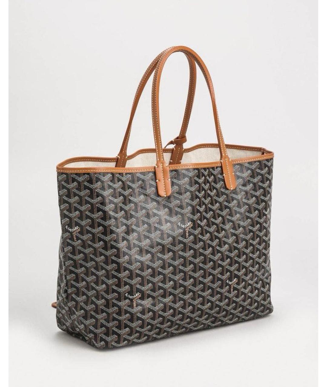 GOYARD Коричневая кожаная сумка тоут, фото 9