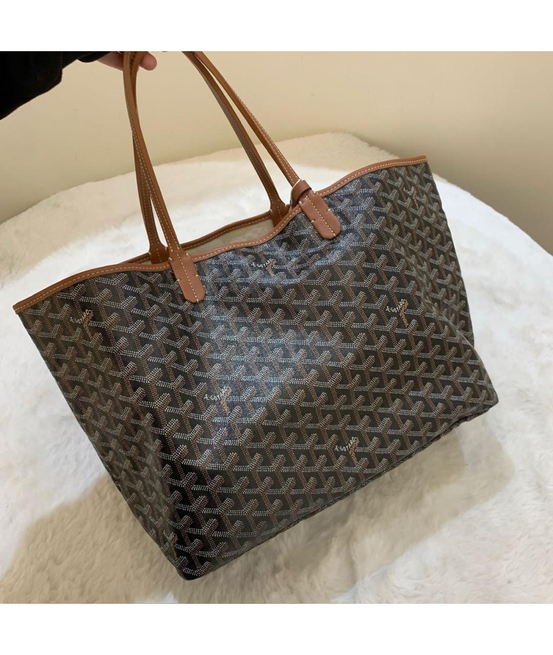 GOYARD Коричневая кожаная сумка тоут, фото 3