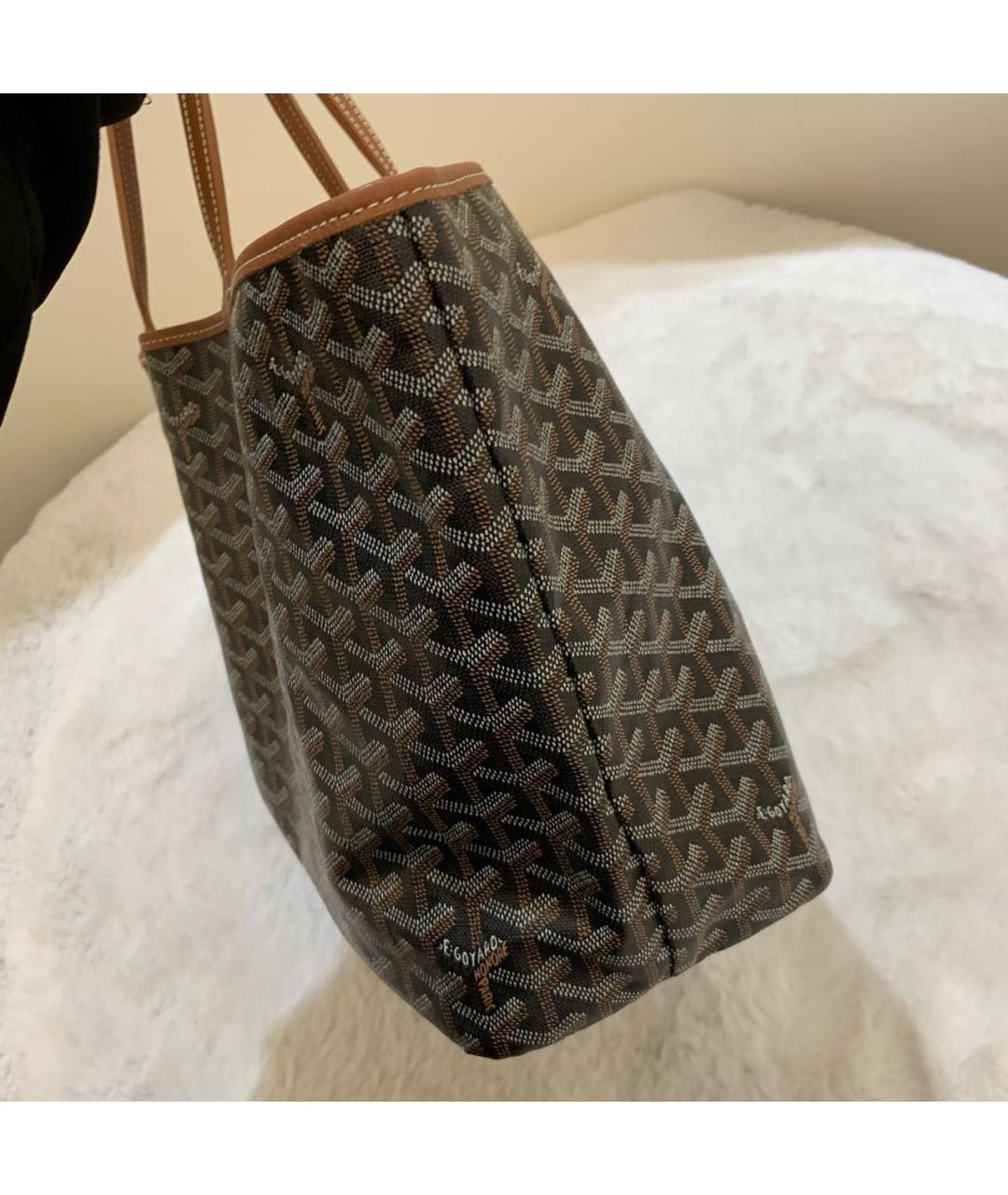 GOYARD Коричневая кожаная сумка тоут, фото 4