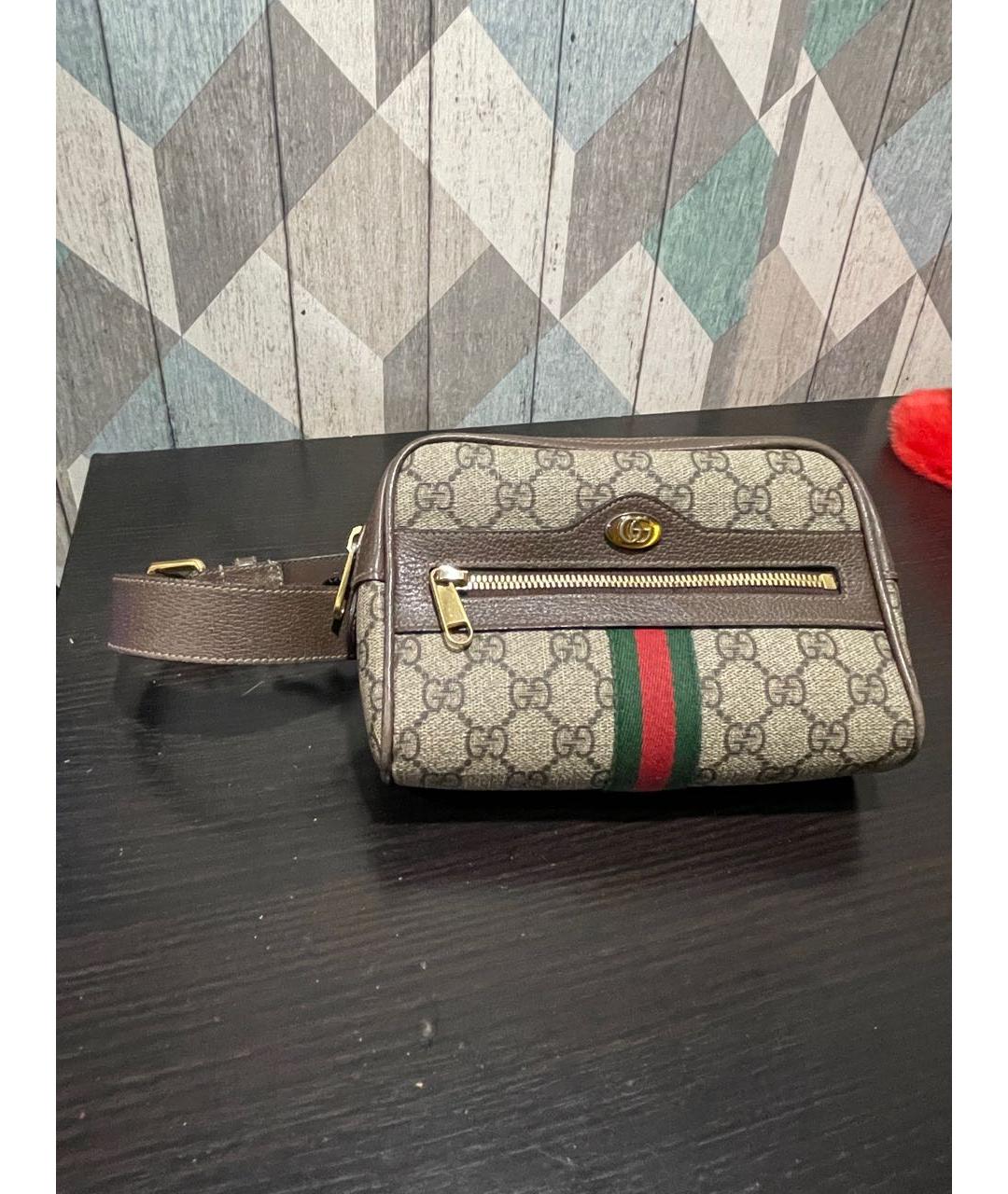 GUCCI Бежевая поясная сумка, фото 2