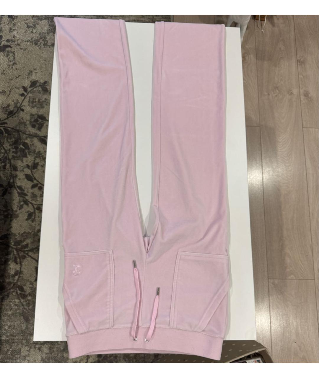 JUICY COUTURE Розовый велюровый костюм с брюками, фото 2