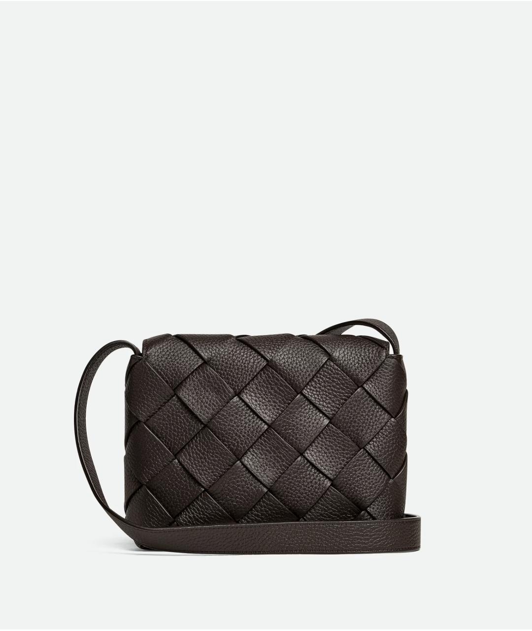 BOTTEGA VENETA Коричневая кожаная сумка на плечо, фото 7