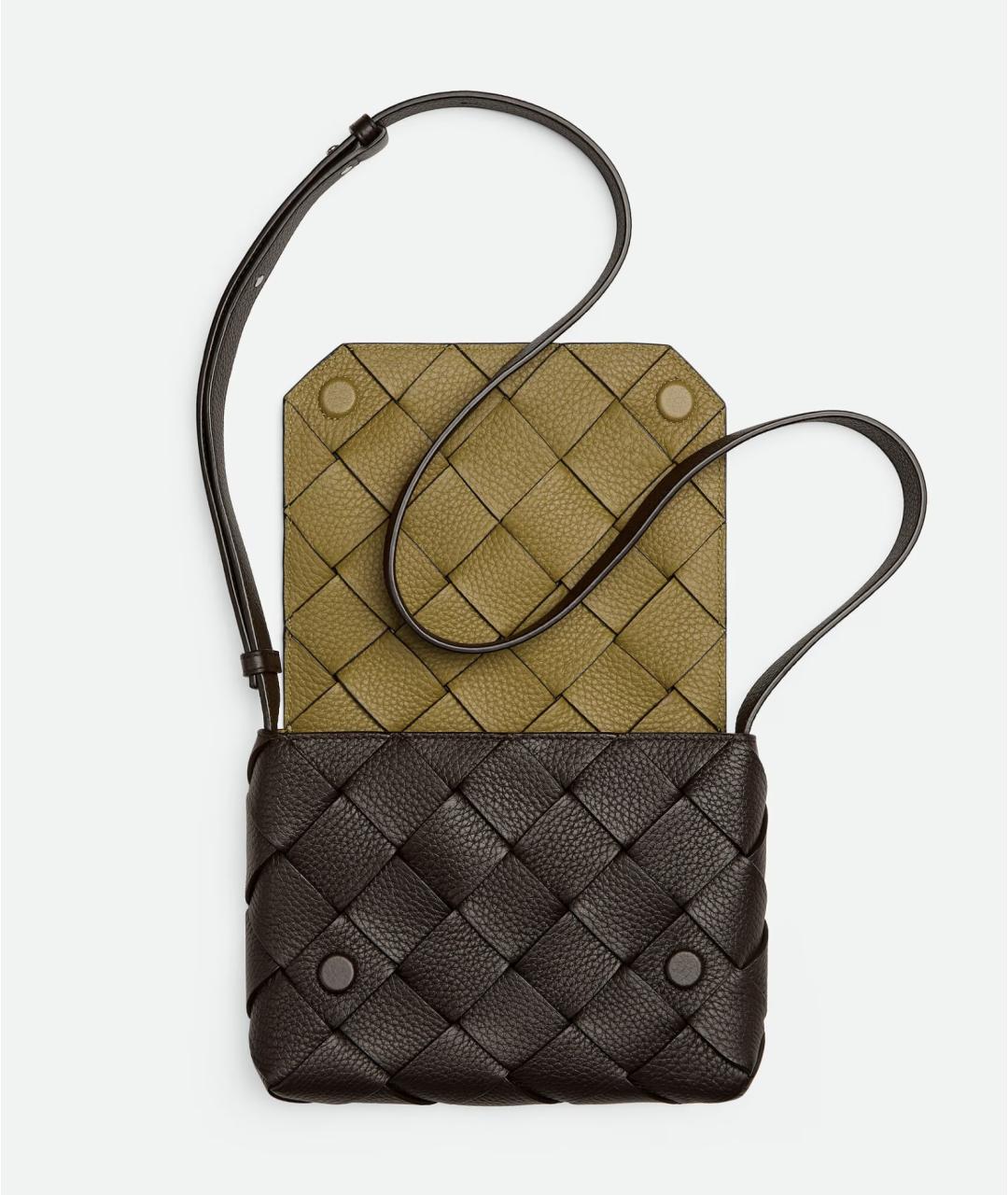 BOTTEGA VENETA Коричневая кожаная сумка на плечо, фото 5