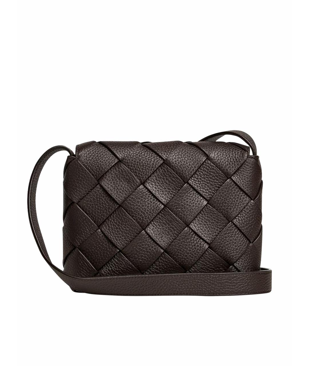 BOTTEGA VENETA Коричневая кожаная сумка на плечо, фото 1