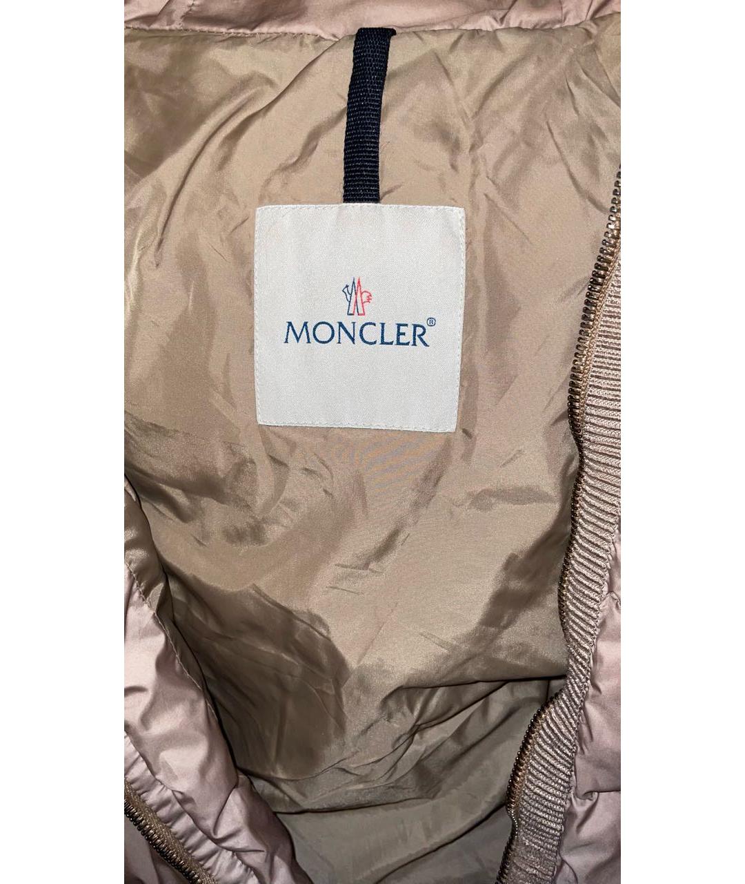 MONCLER Серебряная полиэстеровая куртка, фото 3