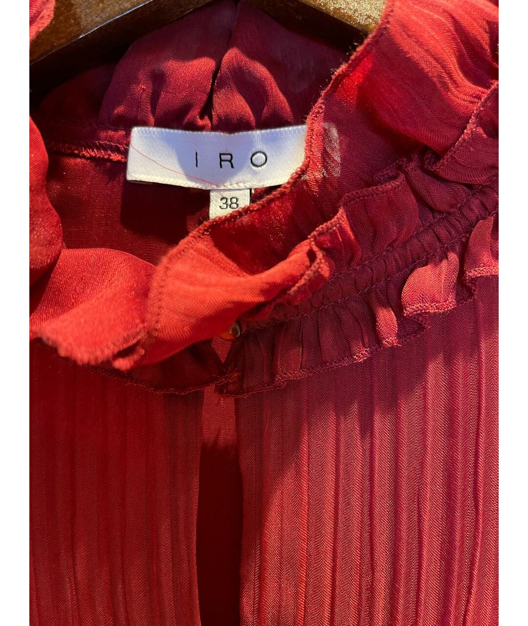 IRO Бордовое полиэстеровое платье, фото 3