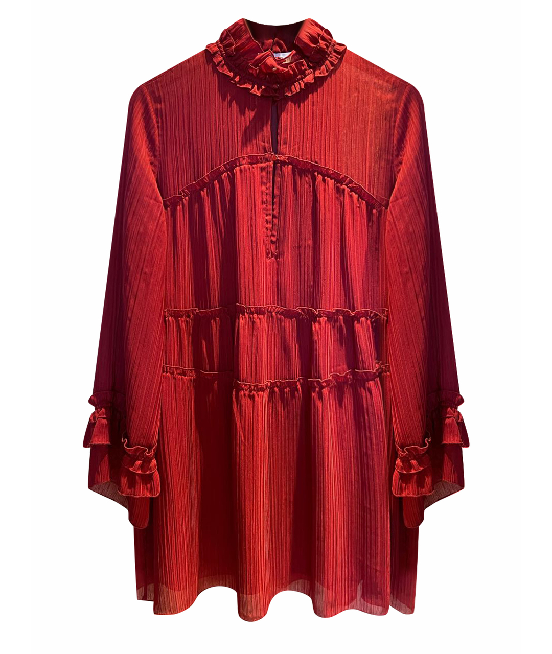 IRO Бордовое полиэстеровое платье, фото 1