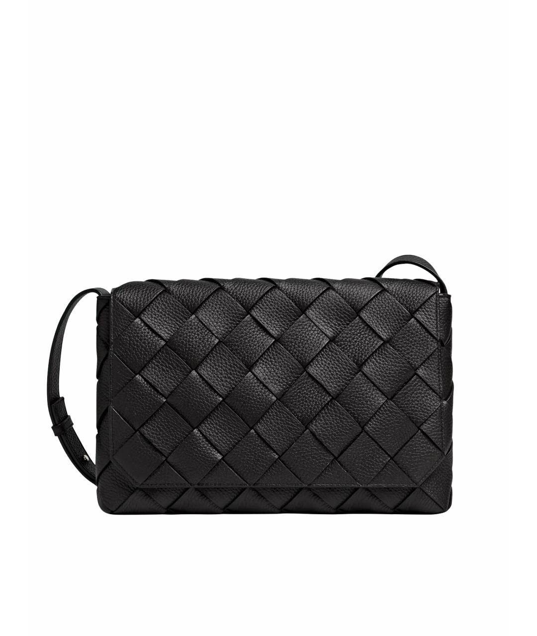 BOTTEGA VENETA Черная кожаная сумка на плечо, фото 1