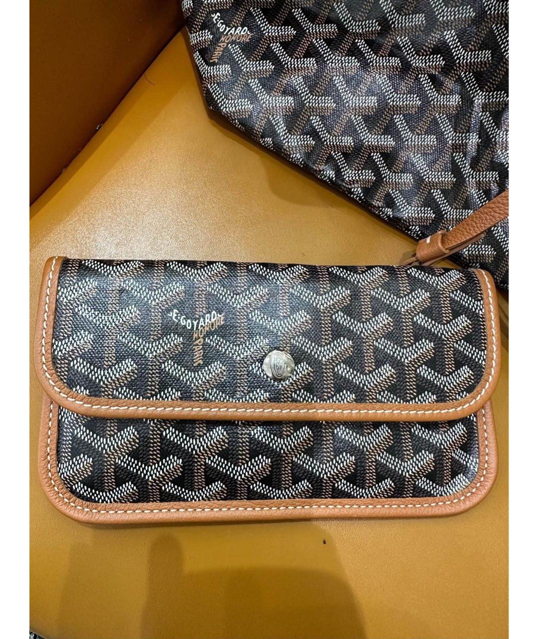 GOYARD Коричневая кожаная сумка тоут, фото 8