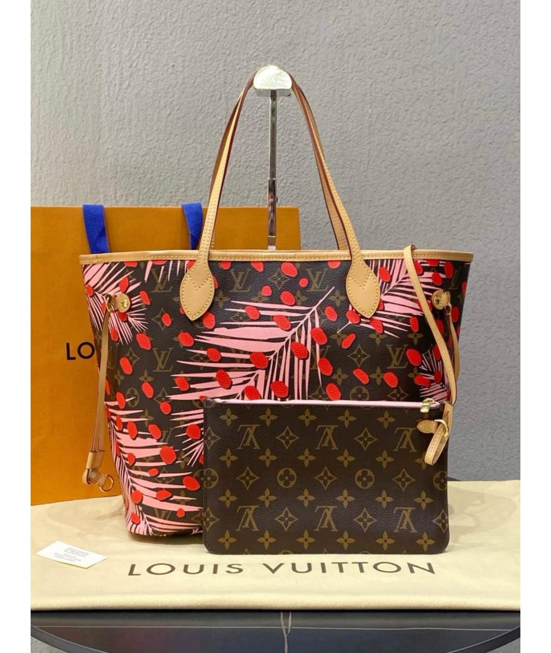 LOUIS VUITTON Красная сумка тоут, фото 4