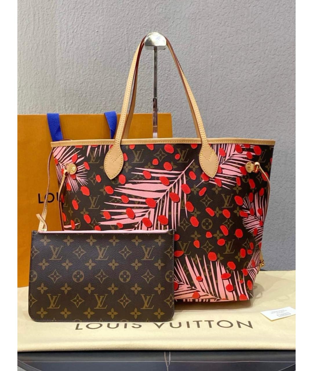 LOUIS VUITTON Красная сумка тоут, фото 2