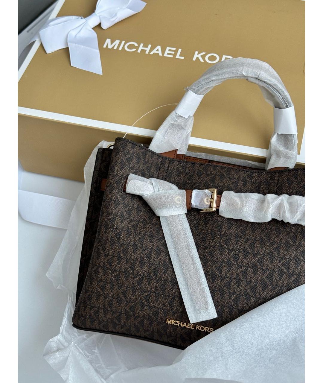 MICHAEL KORS Коричневая сумка тоут, фото 5