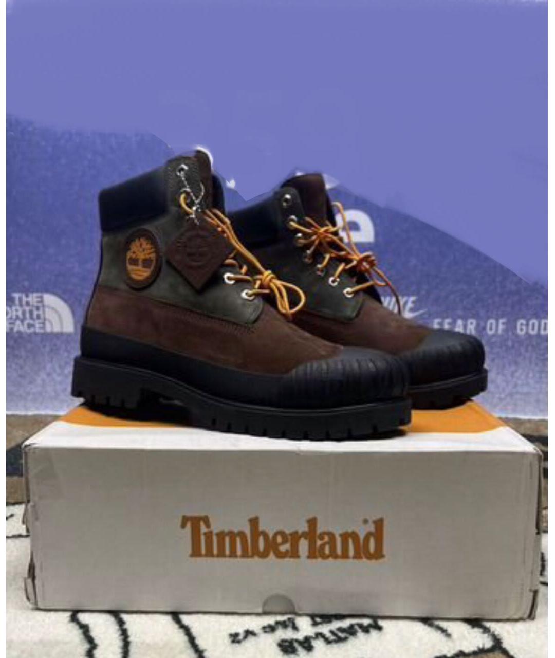 TIMBERLAND Коричневые резиновые высокие ботинки, фото 6