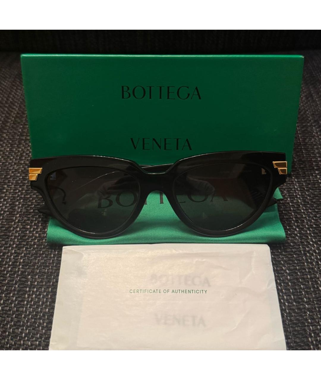 BOTTEGA VENETA Черные пластиковые солнцезащитные очки, фото 4