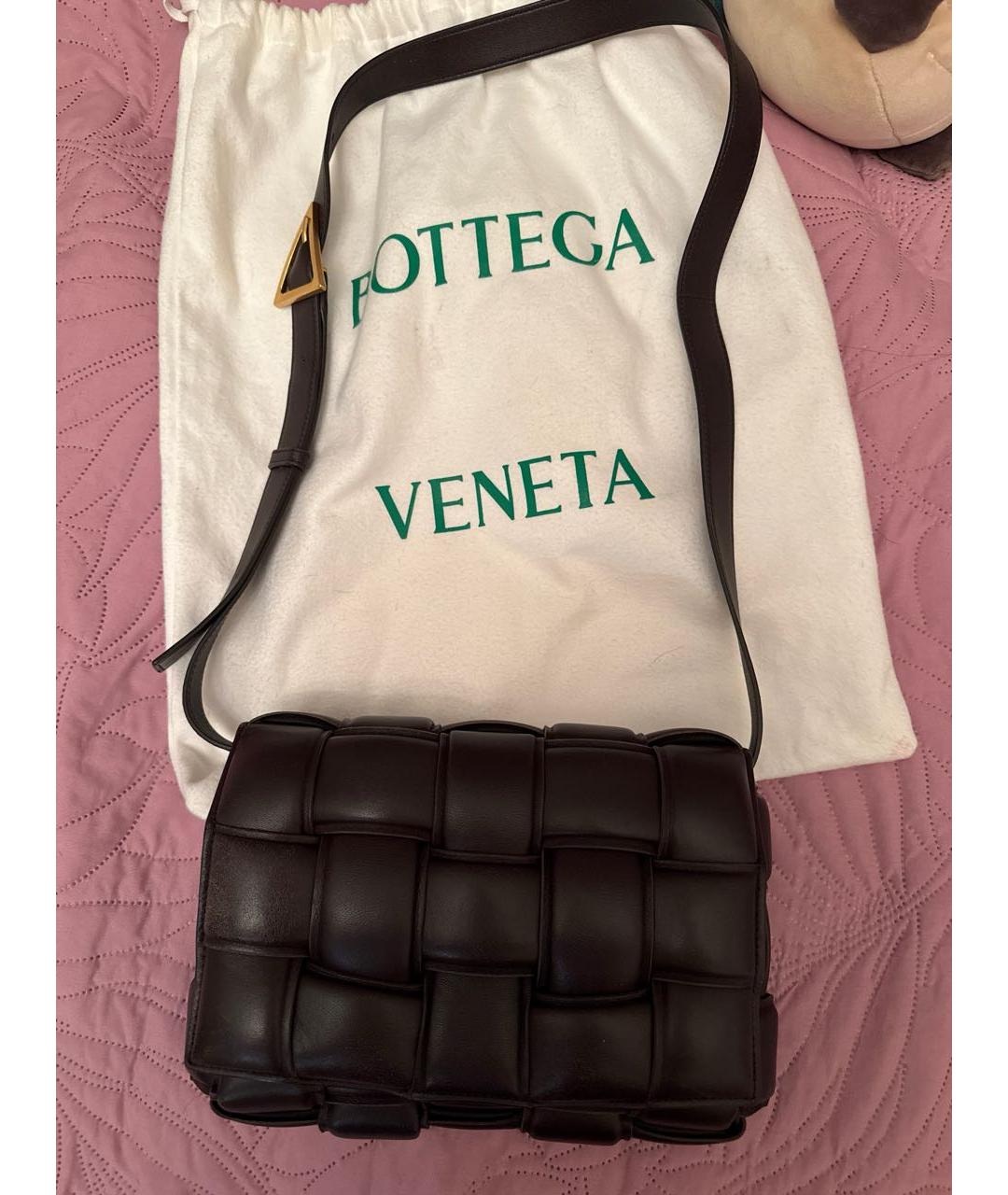 BOTTEGA VENETA Коричневая кожаная сумка через плечо, фото 2