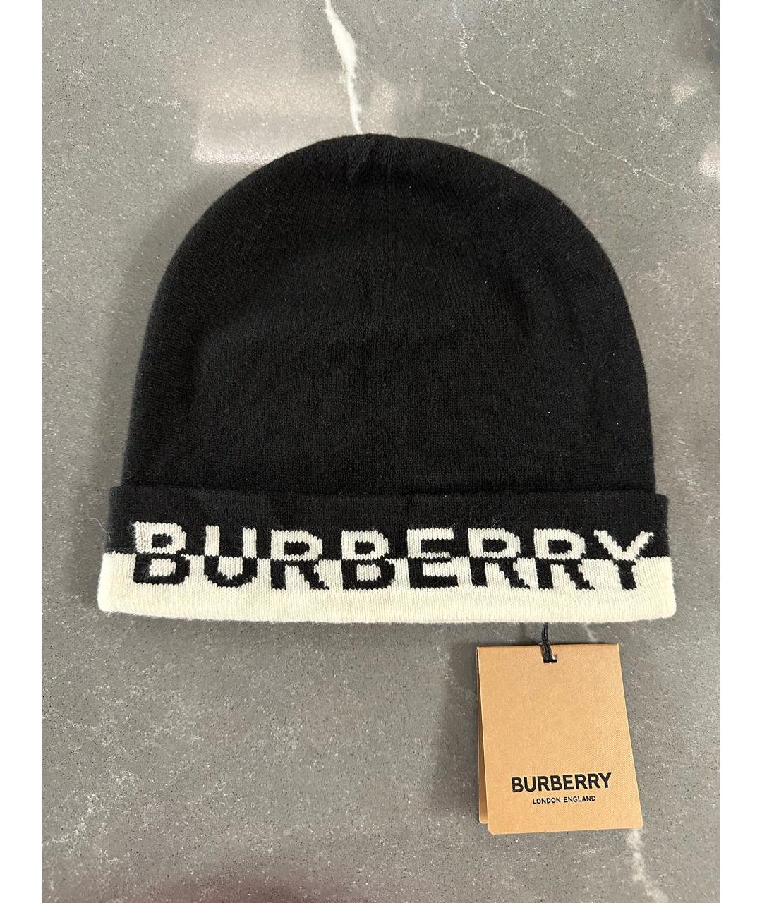 BURBERRY Черная кашемировая шапка, фото 5