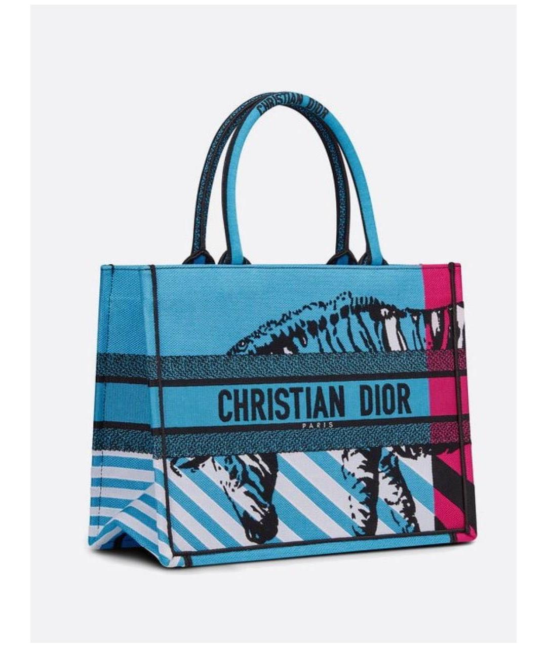CHRISTIAN DIOR Синяя сумка тоут, фото 3