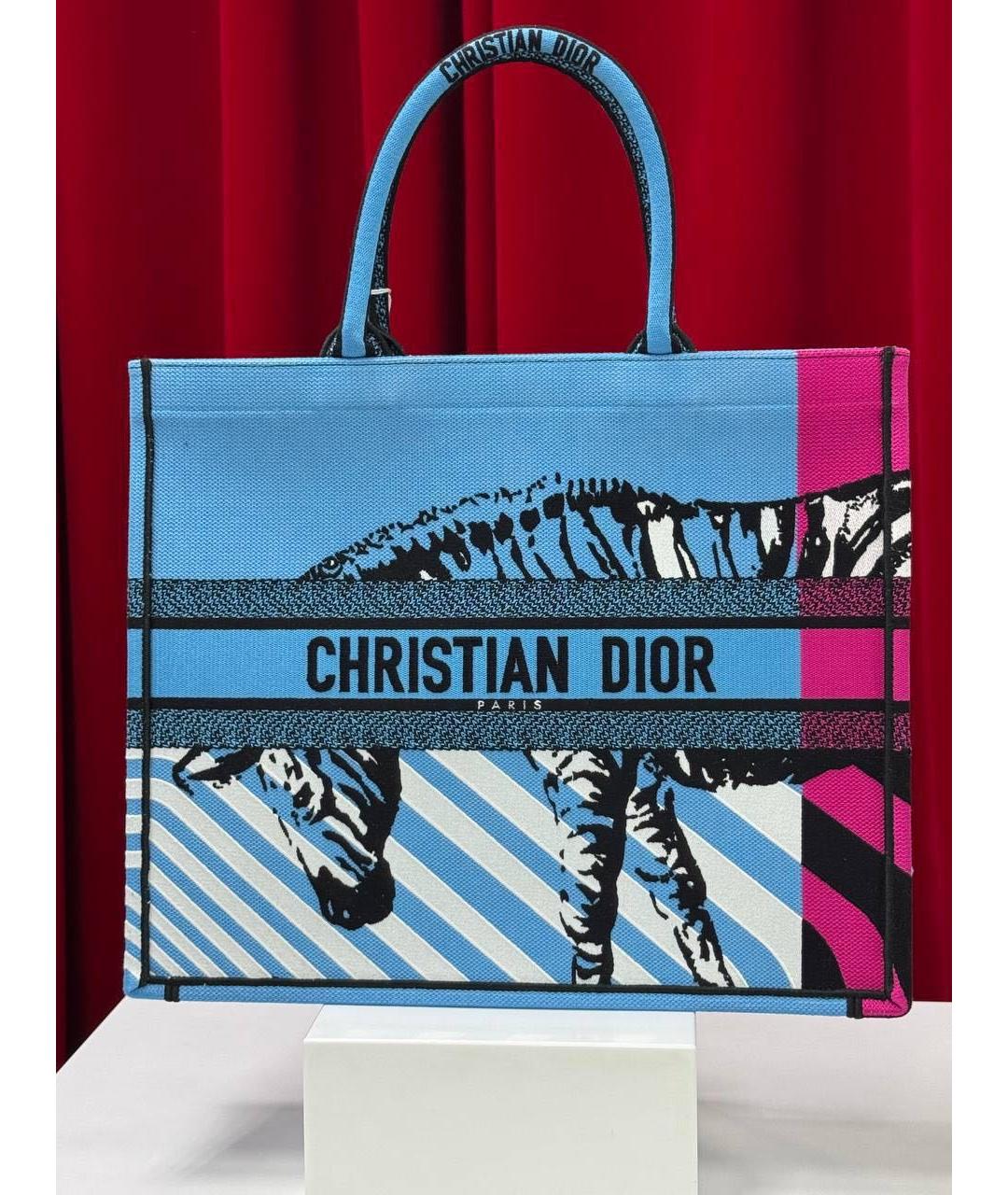 CHRISTIAN DIOR Синяя сумка тоут, фото 7