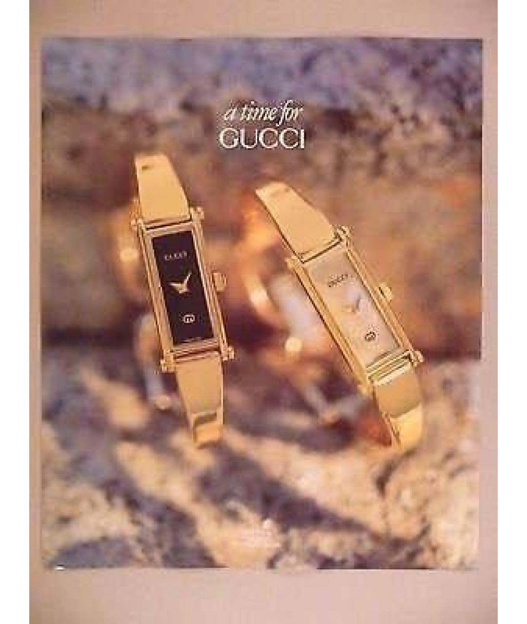 GUCCI Серебряные металлические часы, фото 4