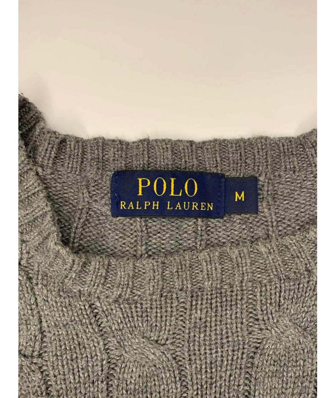 POLO RALPH LAUREN Серый шерстяной джемпер / свитер, фото 6