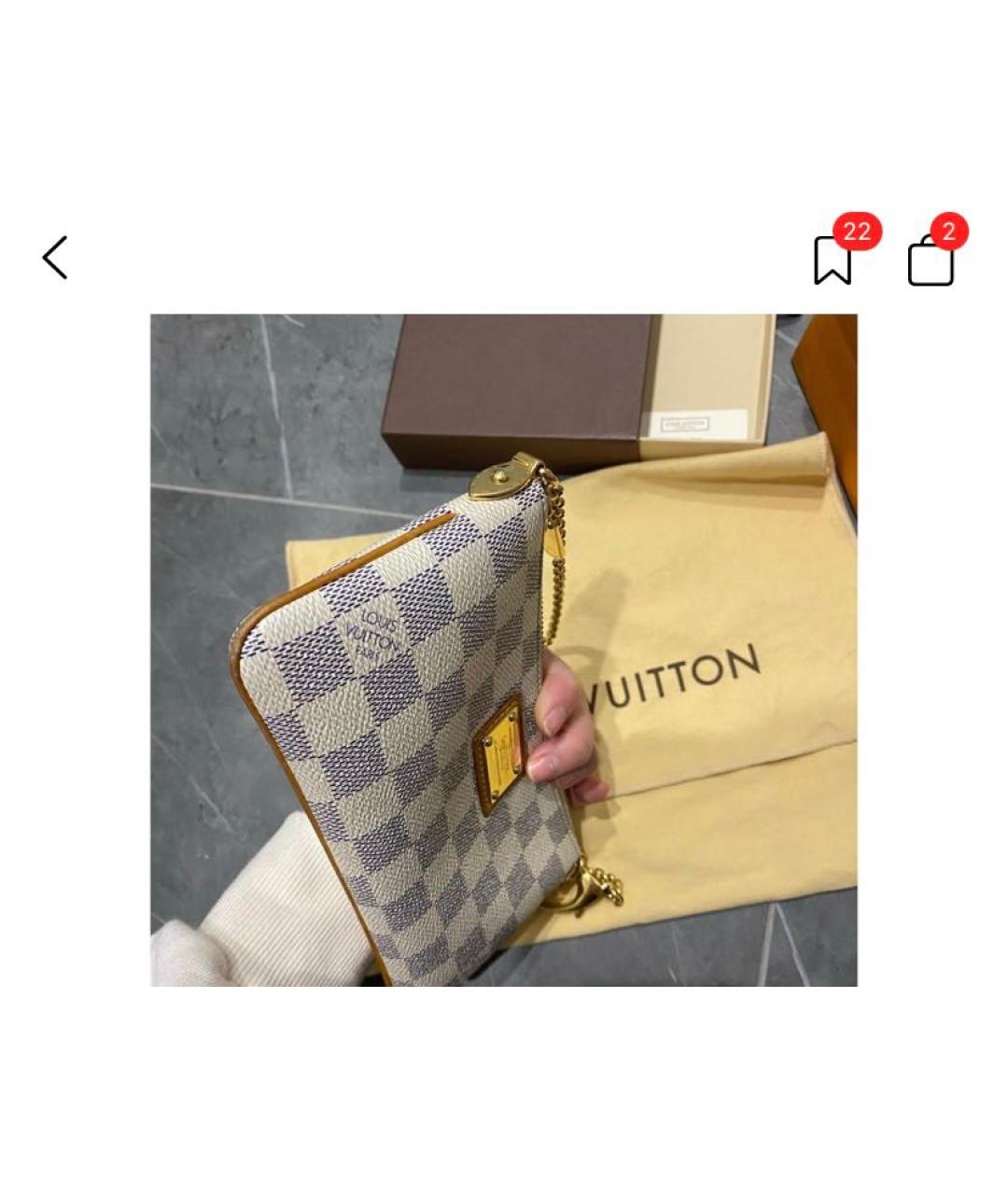 LOUIS VUITTON Белая сумка с короткими ручками, фото 7