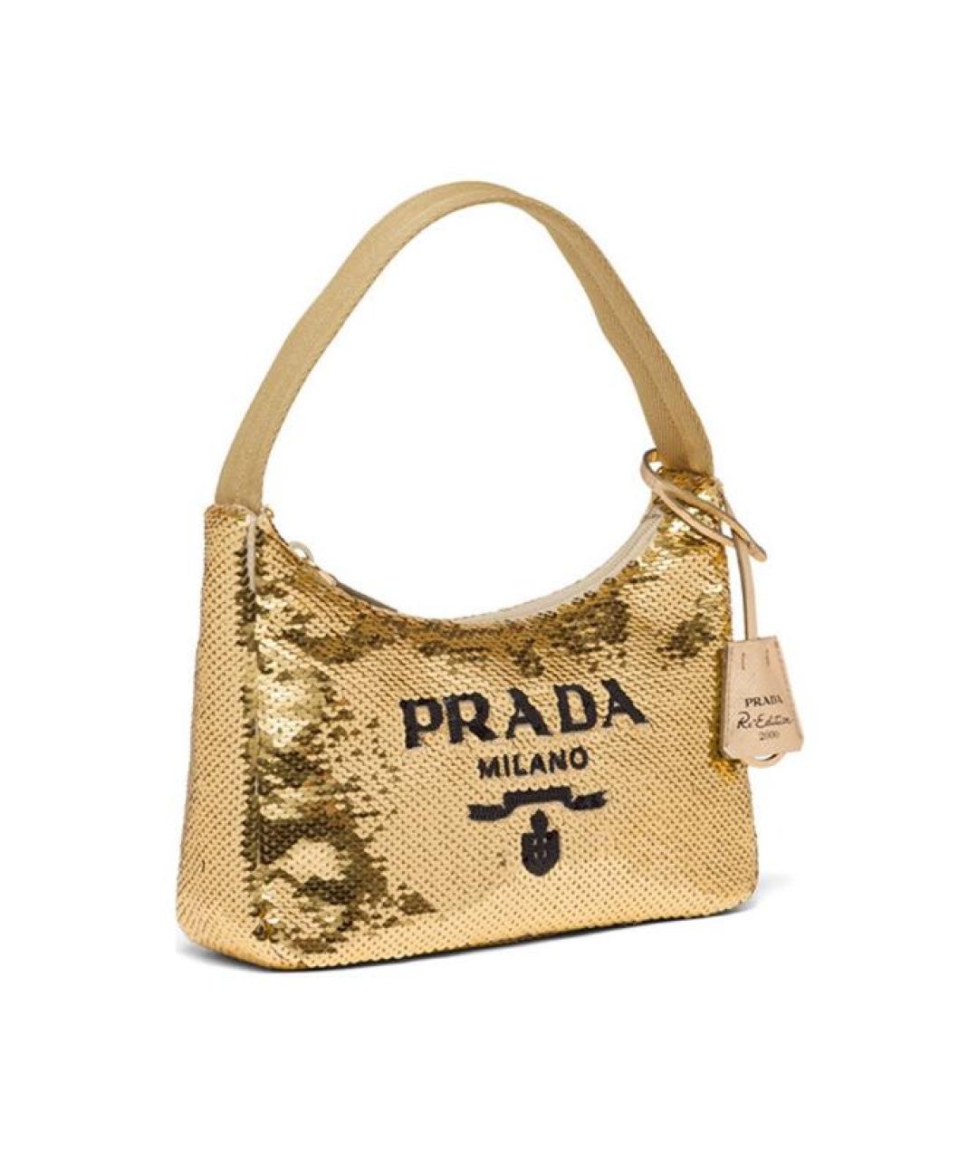 PRADA Золотая сумка через плечо, фото 2