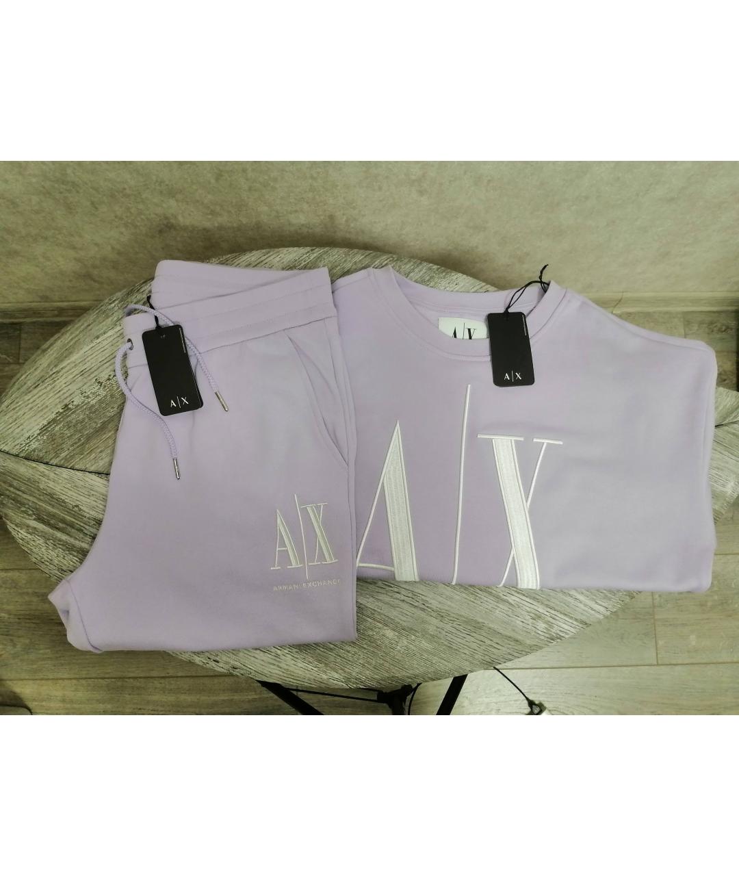 ARMANI EXCHANGE Фиолетовый хлопковый спортивные костюмы, фото 8