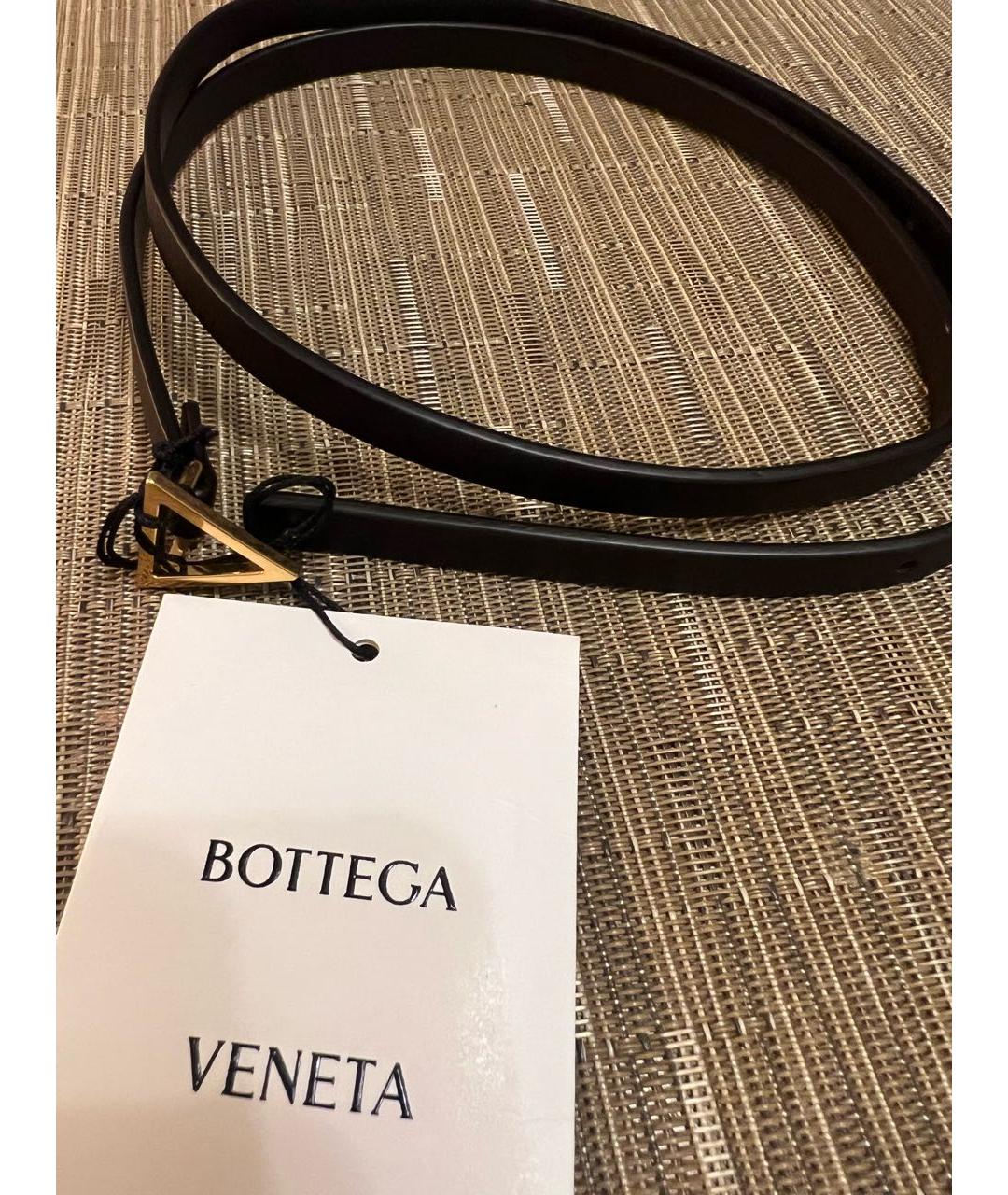 BOTTEGA VENETA Коричневый кожаный ремень, фото 4