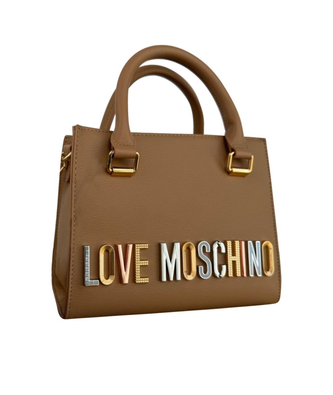 LOVE MOSCHINO Коричневая сумка через плечо из искусственной кожи, фото 1