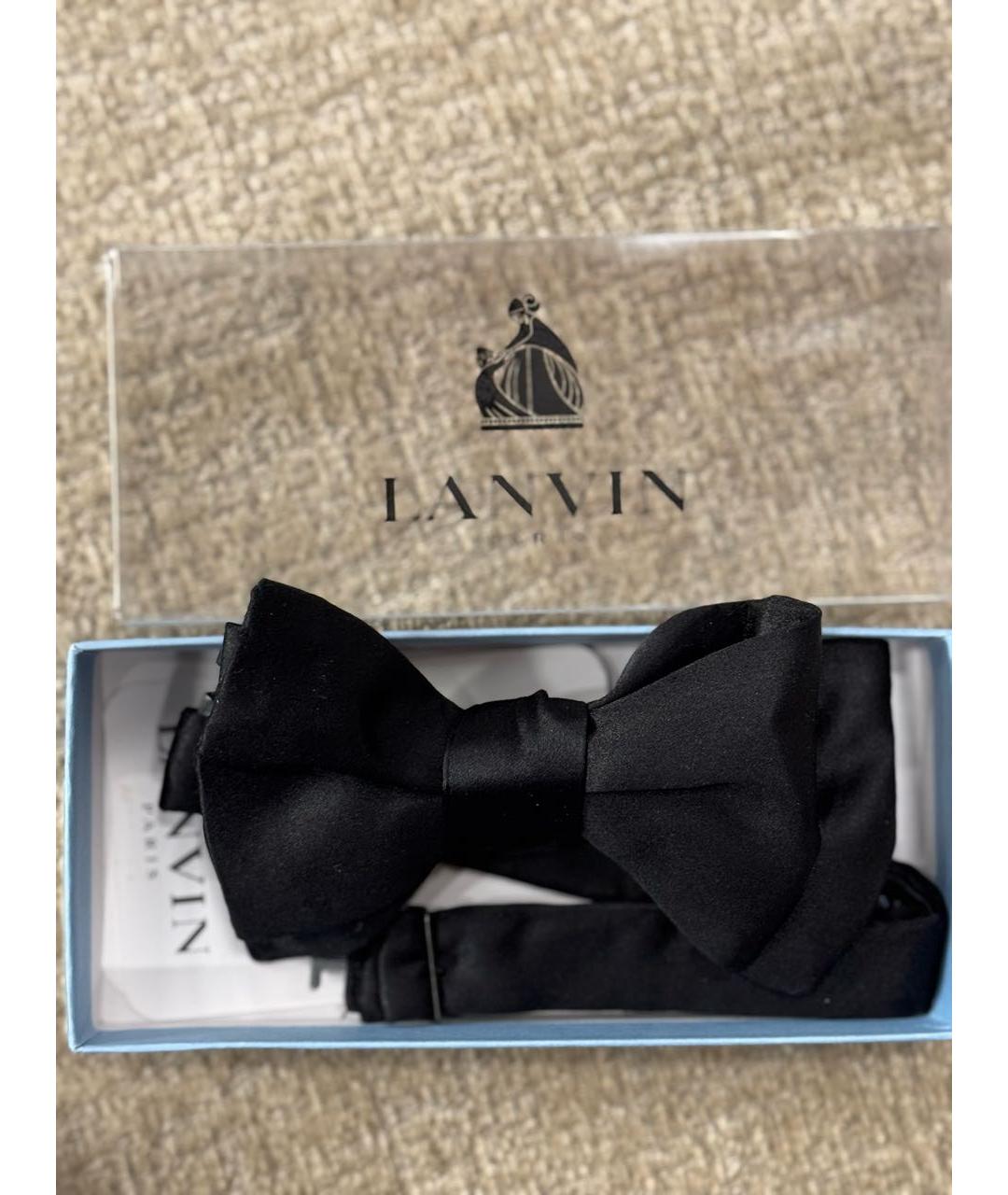 LANVIN Черная шелковая бабочка, фото 4