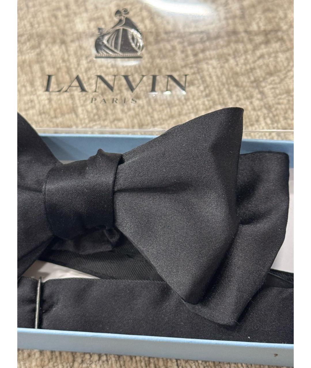 LANVIN Черная шелковая бабочка, фото 3